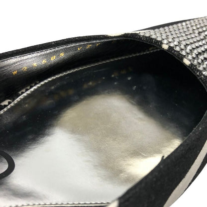 トムフォード パンプス サンダル  ビジューあしらい レディース サイズ36.5 ブラック×ホワイト TOM FORD 約23.0cm【AFC33】