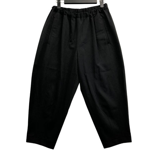 コムデギャルソン レディース クロップドパンツ ウエストゴム RE-P007 AD2019 日本製 サイズXS ブラック COMME des GARCONS 【AFB44】