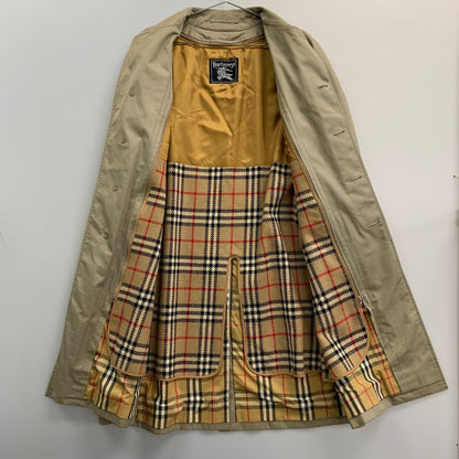 中古◆バーバリー バルカラーコート 90S 旧タグ ライナー付き ベージュ メンズ サイズ165 Burberry 【AFA23】