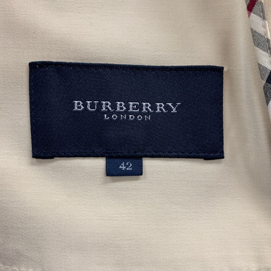中古◆バーバリーロンドン テーラード ジャケット レディース アイボリー系 サイズ42 BURBERRY LONDON 【AFB35】