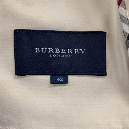 中古◆バーバリーロンドン テーラード ジャケット レディース アイボリー系 サイズ42 BURBERRY LONDON 【AFB35】