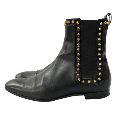 クリスチャンルブタン サイドゴアブーツ スタッズ ブラック レディース サイズ37.5 Christian Louboutin 約24.0cm【AFC41】