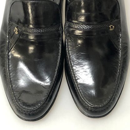 クリスチャンディオール レザー  ローファー ブラック メンズ 日本製 サイズ 39 Christian Dior 約24.5cm【AFD7】