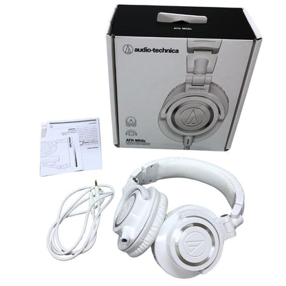 オーディオテクニカ ヘッドホン ATH-M50x ユニセックス ホワイト audio-technica【AFI28】【中古】