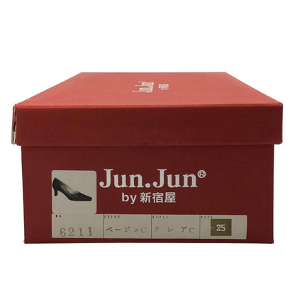 ジュンジュンバイ新宿屋 ハイヒール レザー 6211 ベージュ サイズ25cm レディース Jun.Jun by shinjukuya 約25.0cm【7-11】