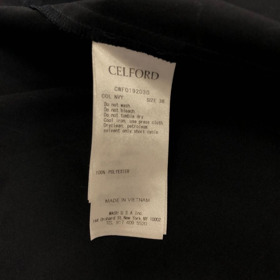 極美品◆セルフォード ノースリーブワンピース ネイビー レディース サイズ38 CELFORD 【AFB26】