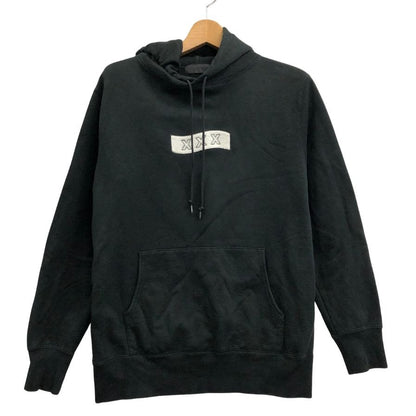 中古◆ゴッドセレクション トリプルエックス プルオーバーパーカー ボックスロゴ ブラック メンズ サイズM GOD SELECTION XXX 【AFA24】
