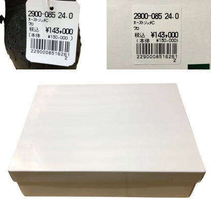 新宿屋 レザーブーツ オーストリッチ 2900-055 ブラック 24cm レディース shinjukuya 約24.0cm【7F2-1】