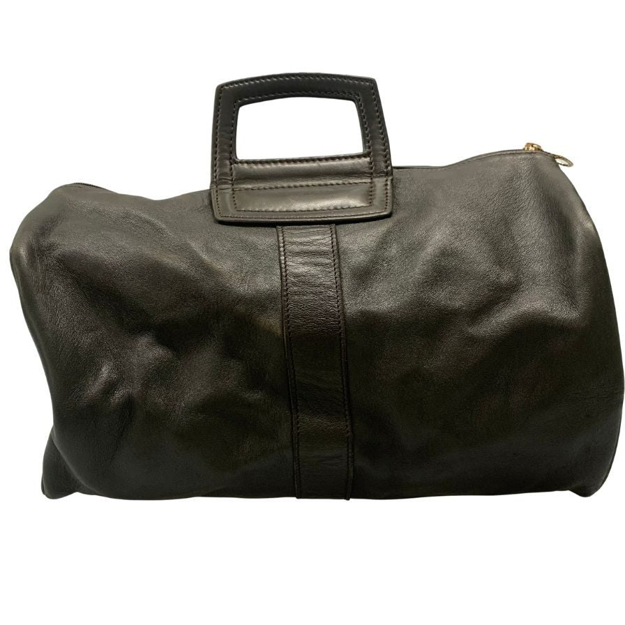 ロンシャン ボストンバッグ ブラック レザー LONGCHAMP【AFE4】