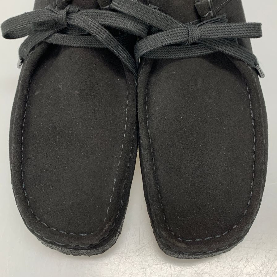 クラークス デッキシューズ ワラビー  スエード クレープソール メンズ ブラック サイズ25cm CLARKS 約25.0cm【AFC29】