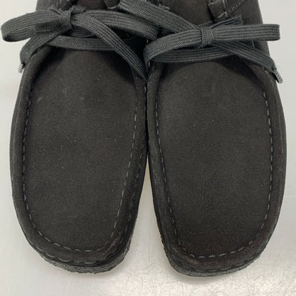 クラークス デッキシューズ ワラビー  スエード クレープソール メンズ ブラック サイズ25cm CLARKS 約25.0cm【AFC29】