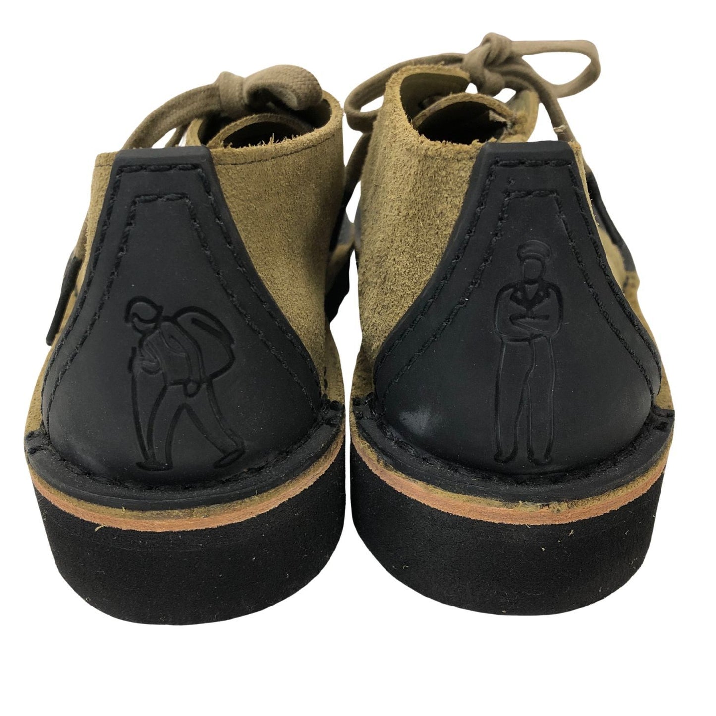 クラークス×シーピー カンパニー カプセルコレクション ローカットスニーカー デザートトレック カーキ×ブラック メンズ サイズ25.5 Clarks×C.P. COMPANY 約25.5cm【AFC28】