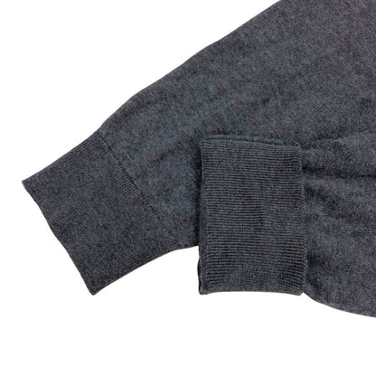 美品◆ジョンスメドレー セーター Vネック ニット コットン カシミア 薄手 グレー メンズ サイズM JOHN SMEDLEY 【AFB9】