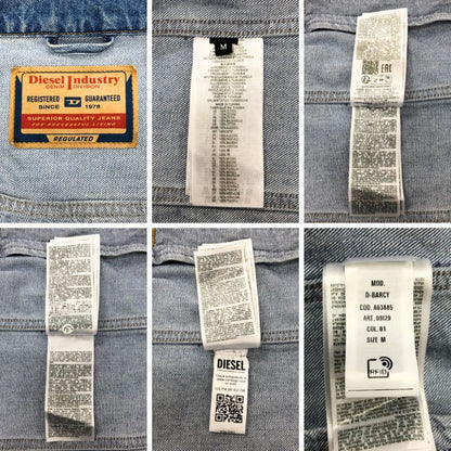 美品◆ディーゼル デニムジャケット D-BARCY TRUCKER JACKET A03885 ウッシュ加工 メンズ サイズM インディゴ DIESEL 【AFB19】