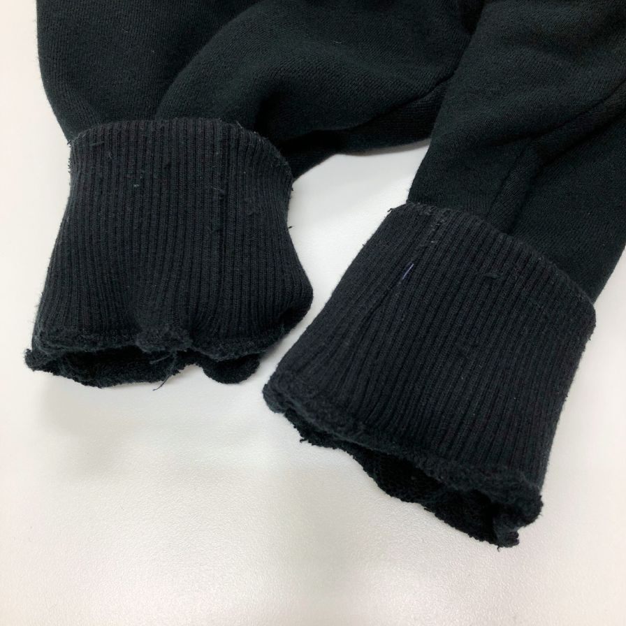 中古◆ワコマリア スウェット トレーナー 刺繍デザイン リブ ブラック メンズ サイズL WACKO MARIA 【AFB28】