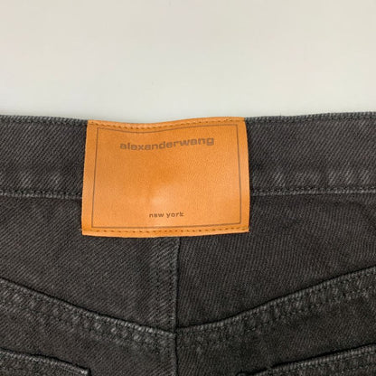 アレキサンダーワン デニムパンツ ロゴ ブラック メンズ サイズ24 alexander wang 【AFB32】