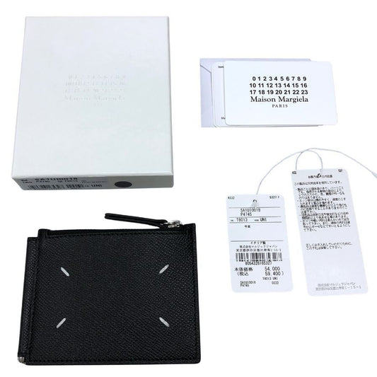 メゾンマルジェラ マネークリップ レザー 二つ折り財布 4ステッチ 小銭入れ 札 SA1UI0018 ブラック Maison Margiela【AFI11】