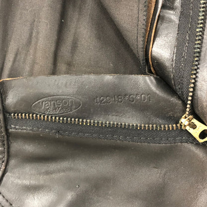 バンソン レザーパンツ ブーツカット ホースハイド MADE IN USA メンズ サイズ30 ブラック VANSON 【AFA21】