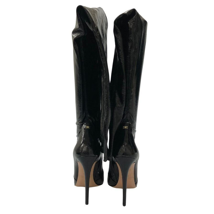 エリザベッタ フランキ ロングブーツ サイズ38 ブラック レディース ELISABETTA FRANCHI 約24.5cm【AFC41】