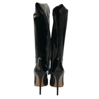 エリザベッタ フランキ ロングブーツ サイズ38 ブラック レディース ELISABETTA FRANCHI 約24.5cm【AFC41】