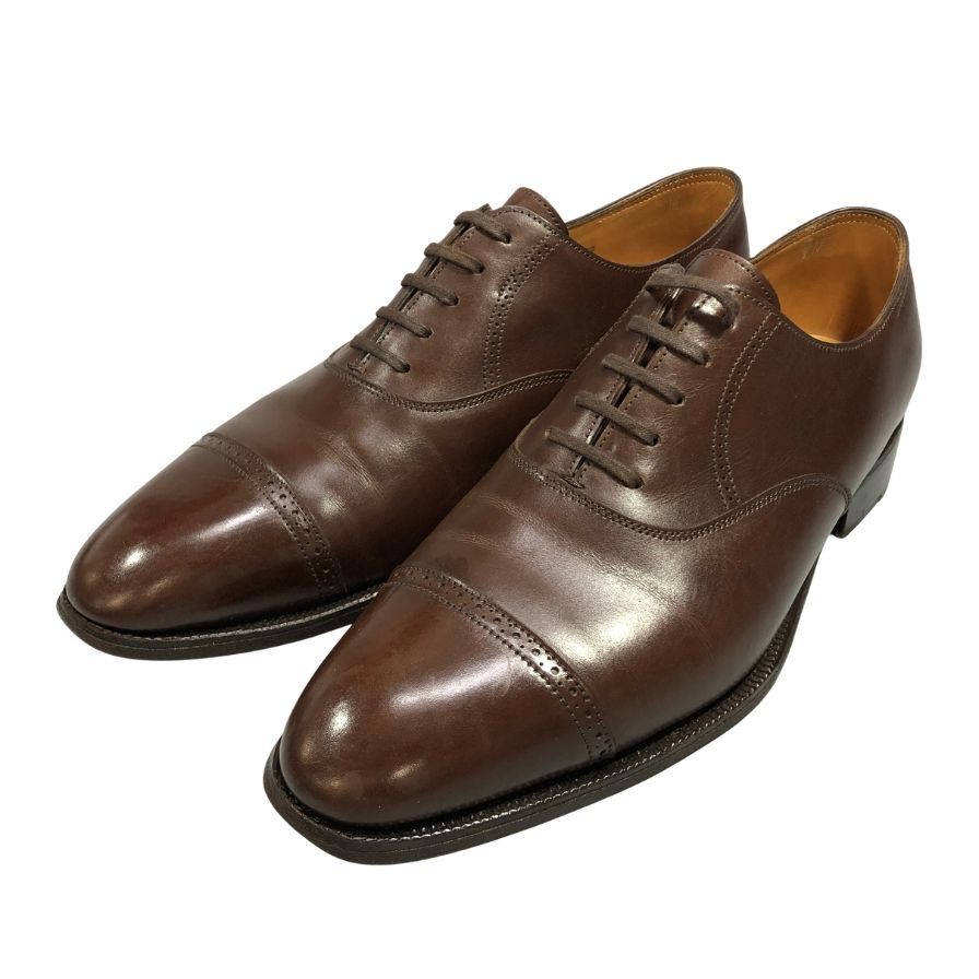 ジョンロブ ストレートチップ フィリップ2 カーフ ブラウン メンズ UK7E 7000ラスト JOHN LOBB PHILLIP2 ビジネスシューズ 約26.0cm【LA】【中古】