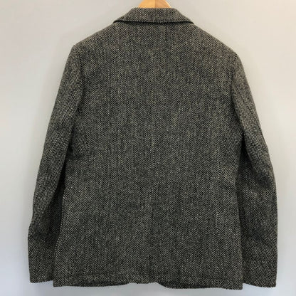 新品同様◆コレクティブ ハリスツイード テーラードジャケット ツイード ウール ヘリンボーン グレー メンズ サイズ2 Collective Harris Tweed 【AFA14】