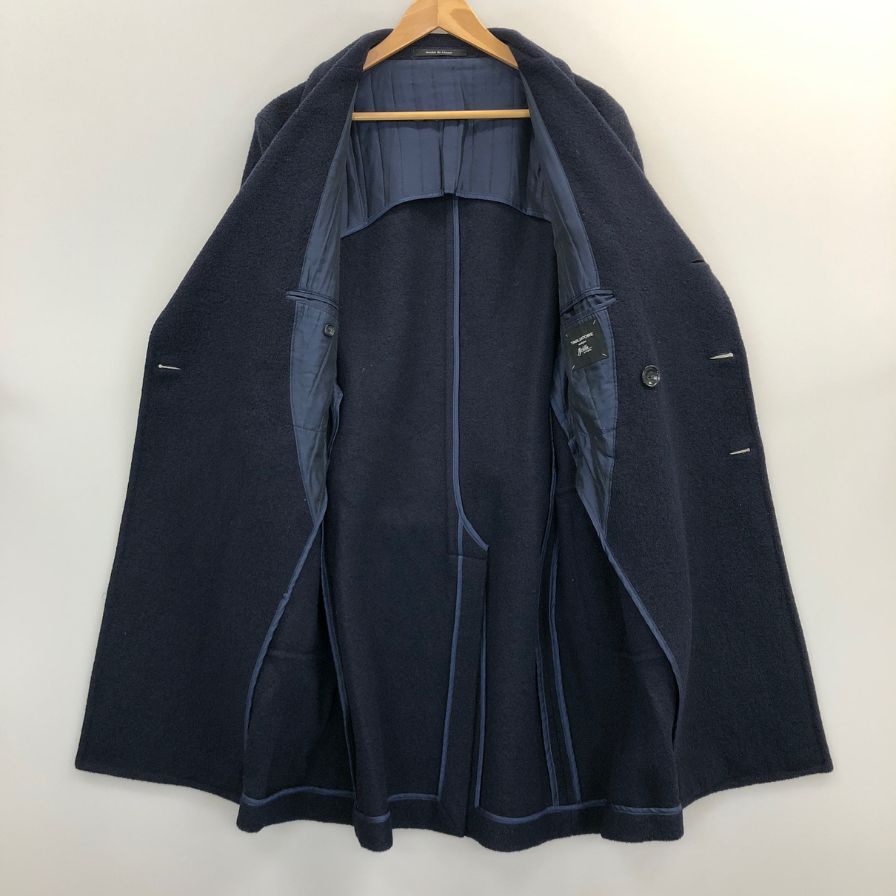 美品◆タリアトーレ ブリッラ ペル イル グスト チェスター コート ダブル ウール ネイビー メンズ サイズ48 Tagliatore Brilla per il gusto 【AFA8】