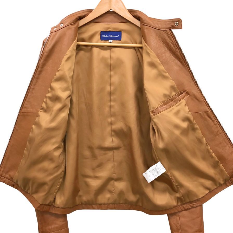 美品◆アーバンリサーチ ライダースジャケット メンズ ブラウン サイズ 38 URBAN RESEARCH 【AFB8】