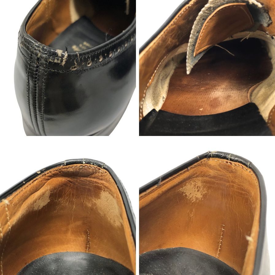 チャーチ レザーシューズ legate ローカット パンチドキャップトゥ ブラック メンズ サイズ6ハーフ Church's 約25.5cm【AFC1】