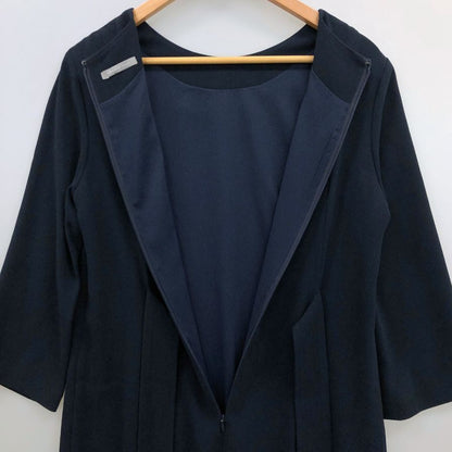 中古◆セオリー リュクス ワンピース バックジップ ネイビー サイズ38 レディース theory luxe 【AFB8】