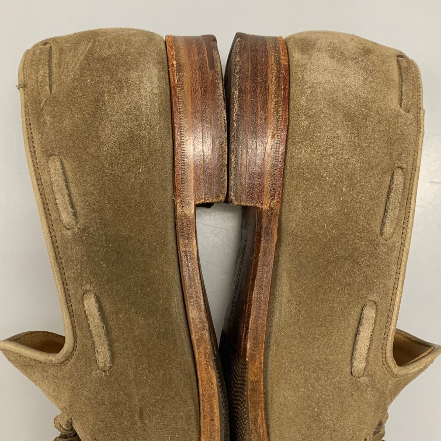 クロケット&ジョーンズ ローファー タッセルローファー ガーンジー スエード ブラウン サイズ7.5 CROCKETT&JONES GUERNSEY 約26.0cm【AFC41】