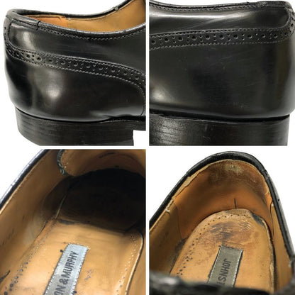 ジョンストン＆マーフィー レザーシューズ フルブローグ ウィングチップ ブラック メンズ サイズ11  Johnston&Murphy 約29.5cm【AFC5】