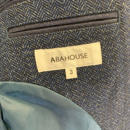 中古◆アバハウス テーラードジャケット セットアップ メンズ インデイゴ ネイビー  サイズ3 ABAHOUSE 【AFA17】