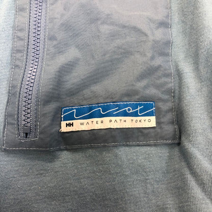 中古◆ヘリーハンセン 半袖Tシャツ 胸ジップポケット ブルー メンズ サイズM HELLY HANSEN 【AFB26】