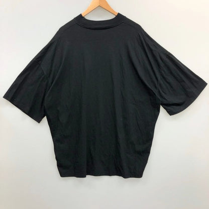美品◆ジルサンダー 半袖Tシャツ モックネック オーバーサイズ ブラック メンズ サイズL JIL SANDER 【AFB4】