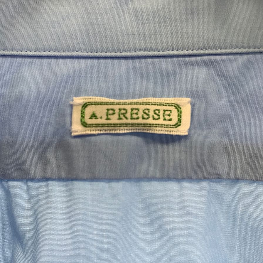 中古◆アプレッセ 長袖シャツ 25SA-02-08H メンズ サイズ3 ブルー A.PRESSE 【AFB3】