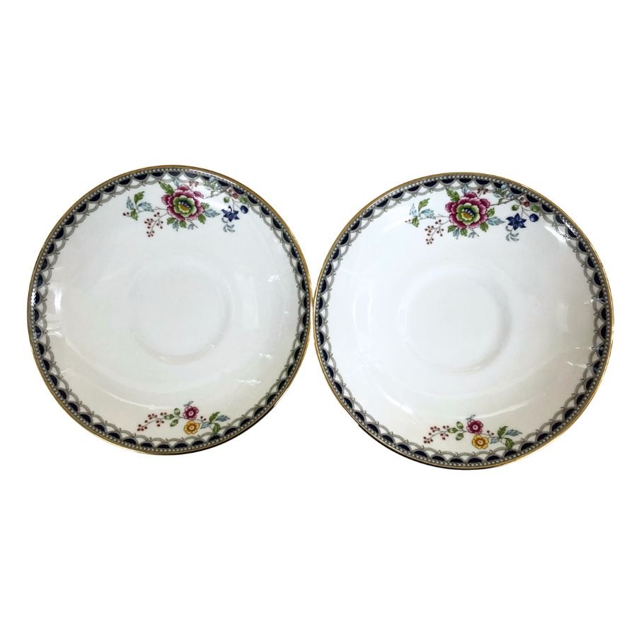 ウェッジウッド カップ & ソーサー 2個セット 花柄 WEDGWOOD【AFI19】【中古】