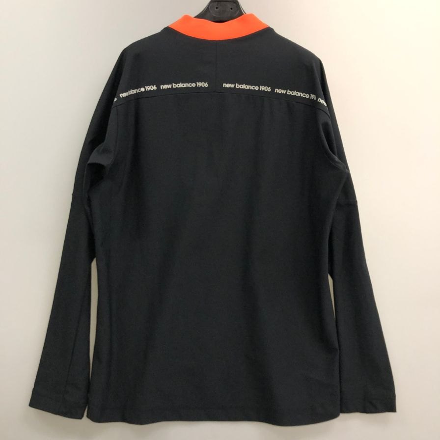 美品◆ニューバランス ゴルフ 長袖Tシャツ モックネック ブラック メンズ サイズ6 New Balance Golf 【AFB46】