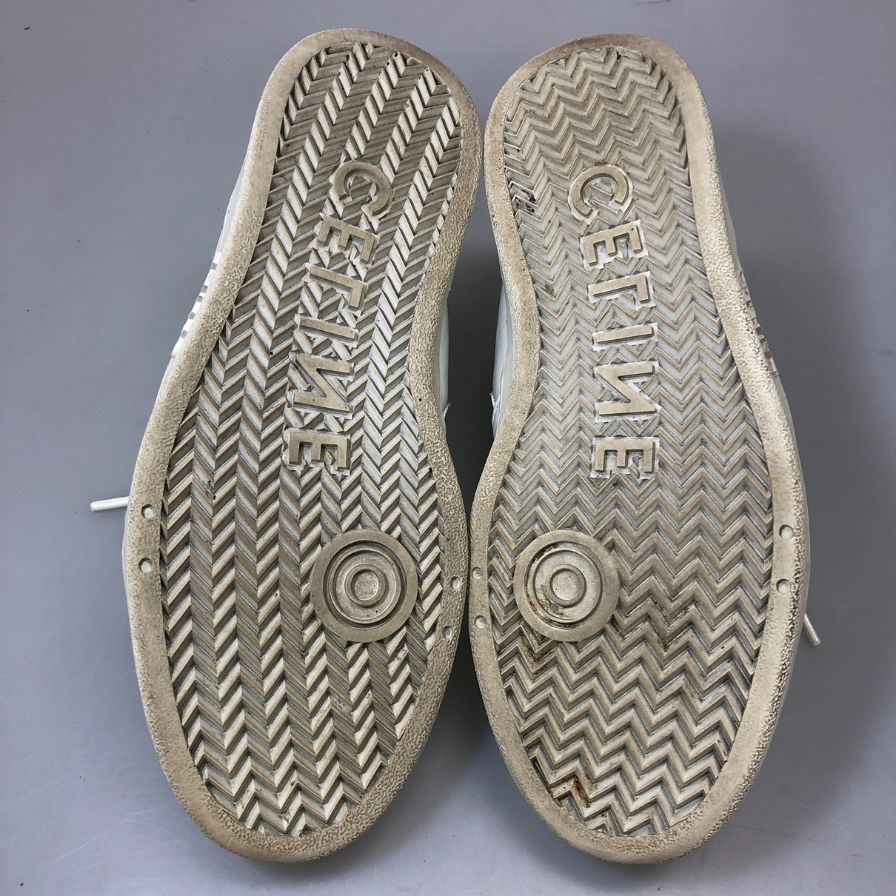 セリーヌ ローカットスニーカー レザー CT-04 ホワイト メンズ サイズ39 CELINE BREAK LOW 約24.0cm【AFD6】