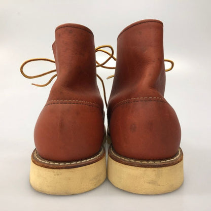 レッドウイング ワークブーツ 6インチ クラシックラウンド ブラウン メンズ サイズ8E RED WING 約26.0cm【AFC28】