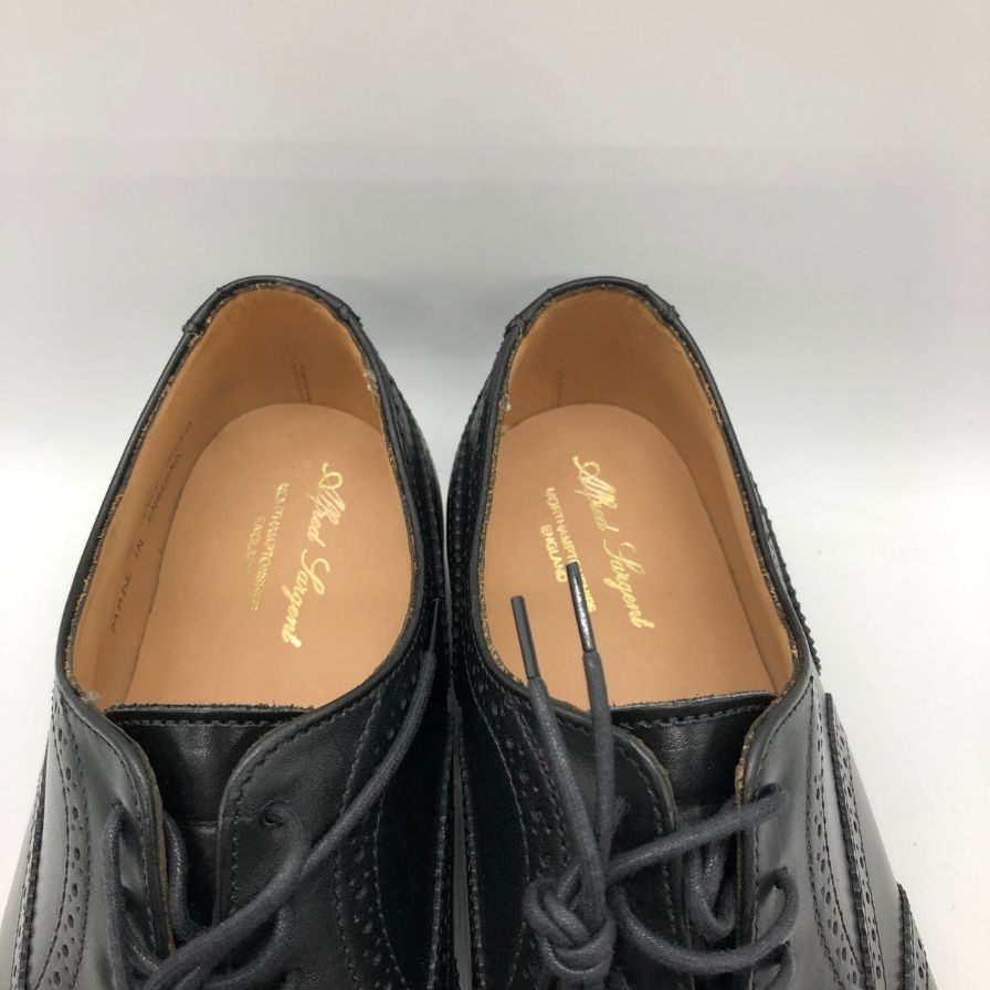 アルフレッド サージェント レザーシューズ ウィングチップ ブラック メンズ サイズ7 Alfred Sargent 約25.5cm【AFD8】
