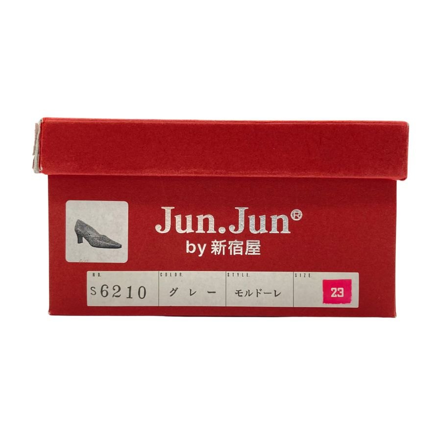 ジュンジュンバイ新宿屋 ハイヒール レザー 6210 グレー サイズ23cm レディース Jun.Jun by shinjukuya 約23.0cm【7-11】