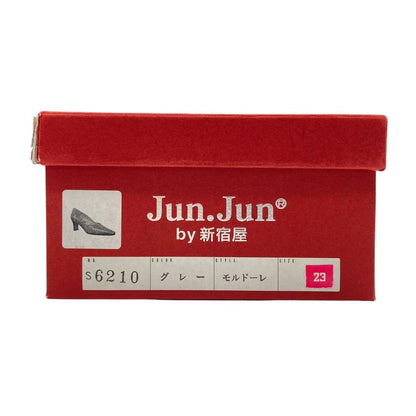 ジュンジュンバイ新宿屋 ハイヒール レザー 6210 グレー サイズ23cm レディース Jun.Jun by shinjukuya 約23.0cm【7-11】
