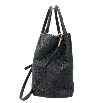 トリーバーチ ハンドバッグ ブラック シボレザー Tory Burch【AFE6】
