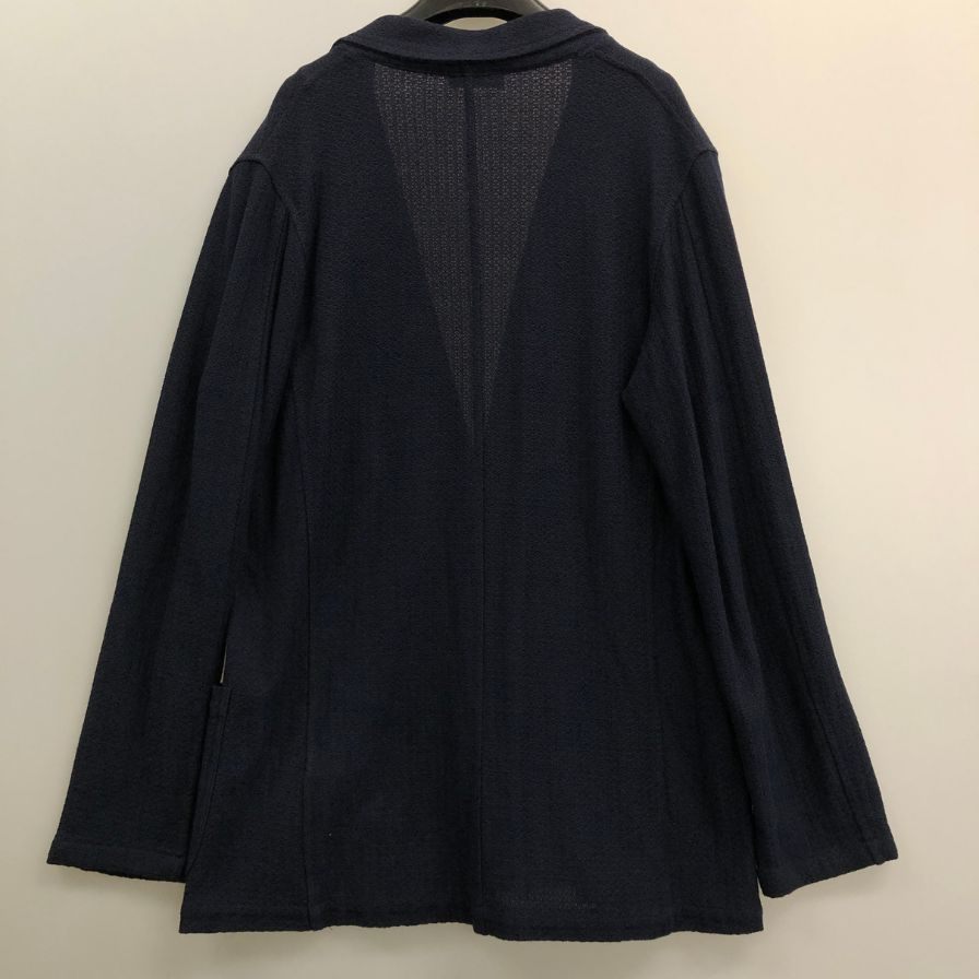 美品◆ビームスF テーラードジャケット コットンニット ダブルブレスト 錨ボタン サイズ46 メンズ BEAMS F 【AFB33】