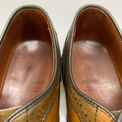 アレンエドモンズ レザーシューズ ストランド セミブローグ カーフ ブラウン サイズUS7.5 ALLEN EDMONDS Strand ビジネスシューズ 約25.5cm【LA】【中古】