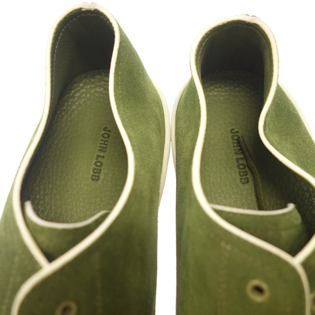 Very good condition ◆ John Lobb Leather Sneakers Suede LEVAH Men's 8.5 Green JOHN LOBB [AFD6] 