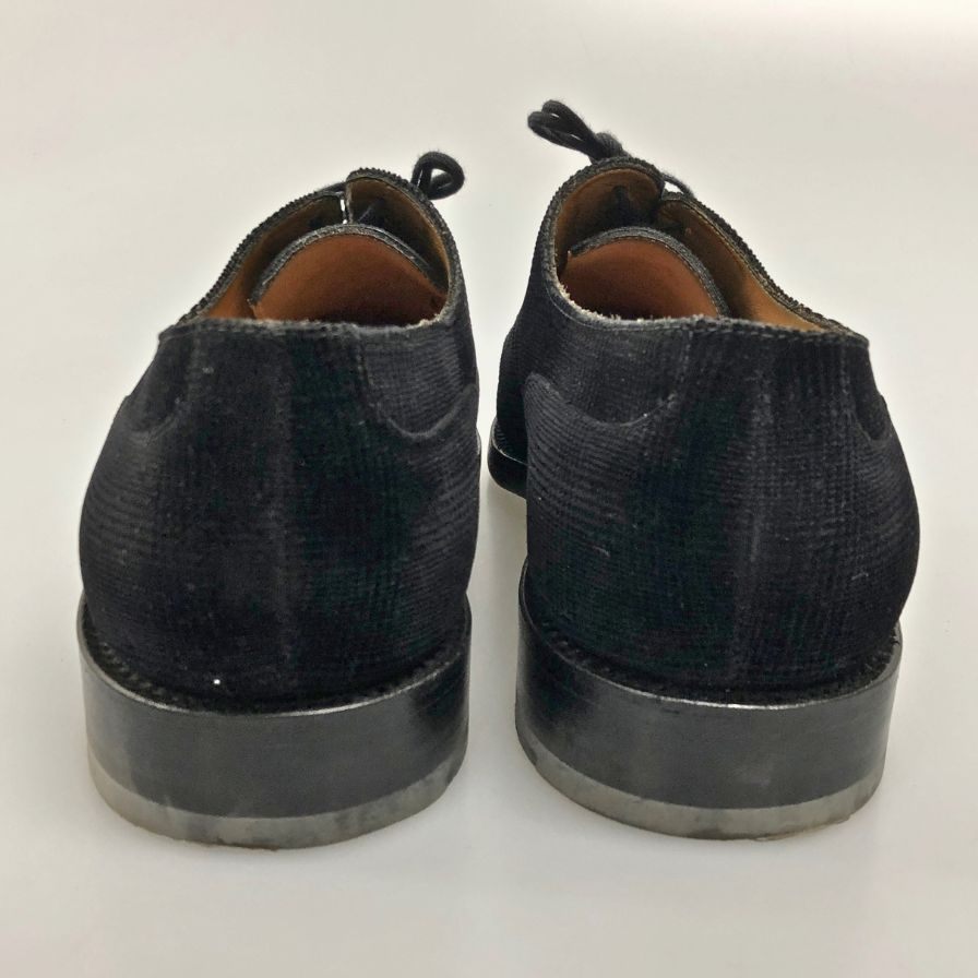 ジェイエムウエストン 380 ケイスリーヘイフォード別注 チェック柄 キッドレザー ブラック サイズUK6D  J.M.WESTON ビジネスシューズ 約25.5cm【LA】【中古】
