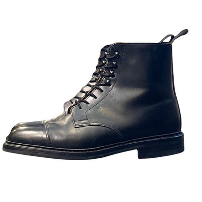 クロケット&ジョーンズ レザーブーツ ストレートチップ コニストン ブラック サイズUK6.5E CROCKETT&JONES CONISTON ブーツ 約25.5cm【LA】【中古】