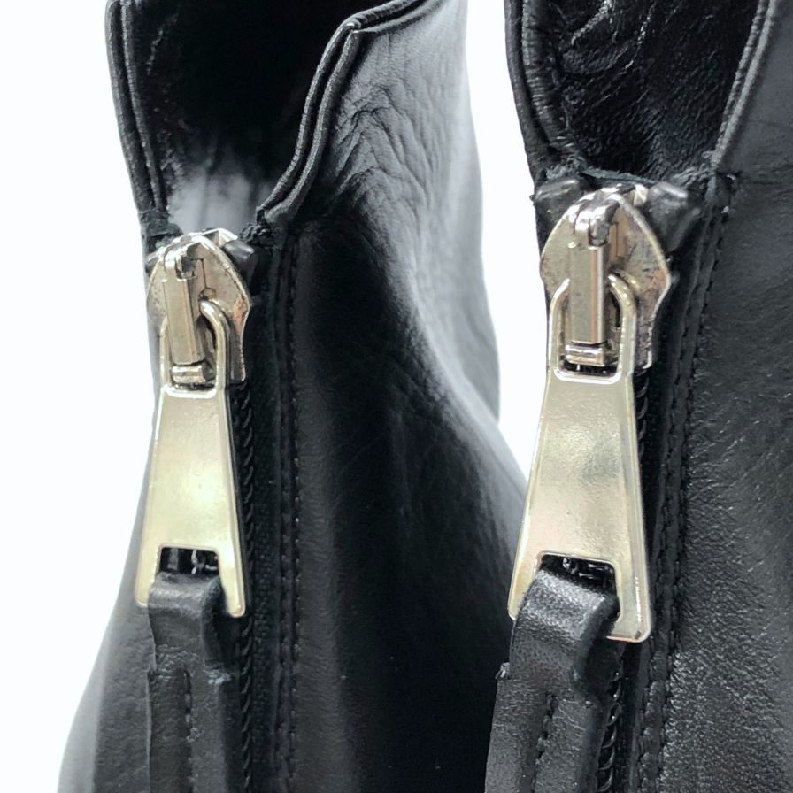 エレナ イアチ レザーサンダル ブラック バックジップ レディース サイズ36 ELENA IACHI 約22.5cm【AFC41】